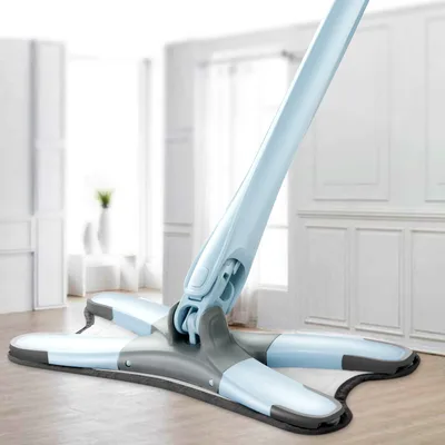 Hand Washing Flat Panel Mopping Household Wooden Floor Lazy Mopping Blue - Shop at LoveMi