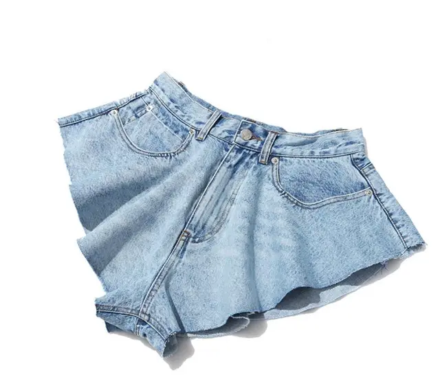 Women's New European And American Personality High Waist Loose Slim Denim Hot Pants Ins Sexy Shorts Blue - Shop at LoveMi