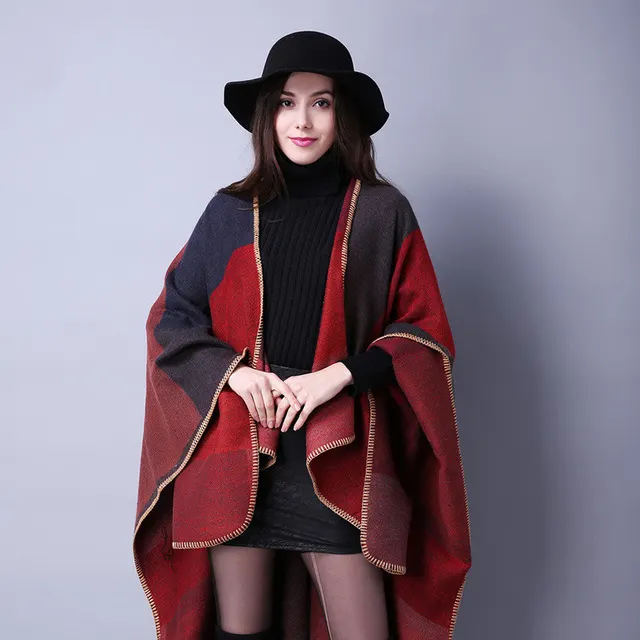 Elegant Large Plaid Cashmere Scarf - Shop at LoveMi