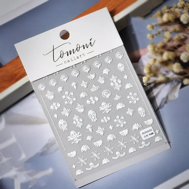 Nail Relief Painted Sticker Carving Hollow Bohemian Palace Pattern 3D Nail Applique I - Shop at LoveMi