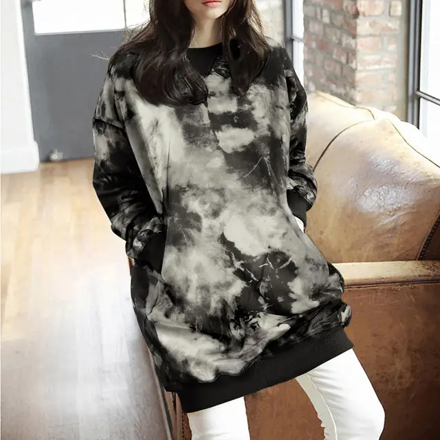 Women Casual Solid Sweatshirts Plus Size Tops Autumn Black Printed - Shop at LoveMi