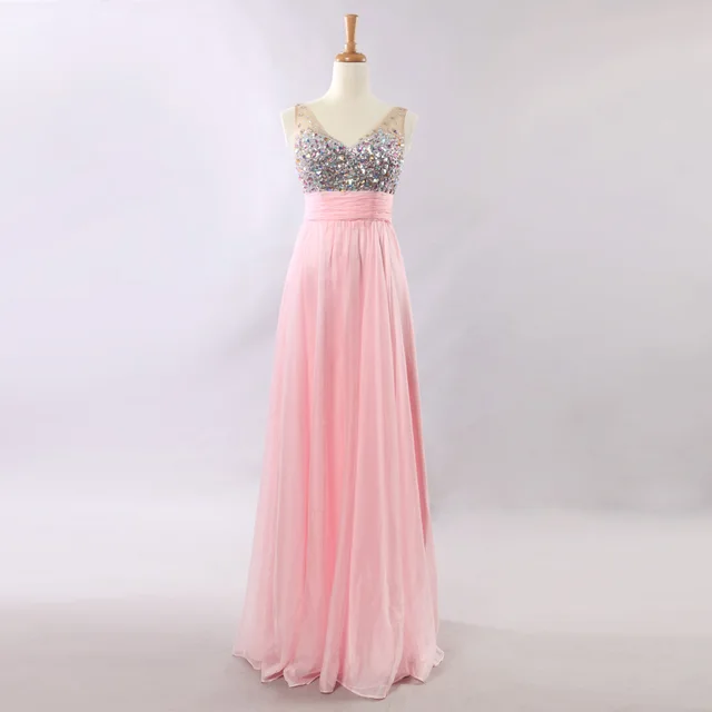 Evening Dress Long Banquet Toast Wedding Dress Evening Dress Chiffon Long Skirt Pink - Shop at LoveMi