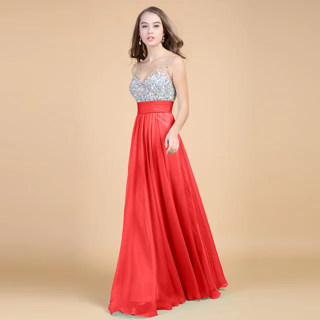 Evening Dress Long Banquet Toast Wedding Dress Evening Dress Chiffon Long Skirt Red - Shop at LoveMi