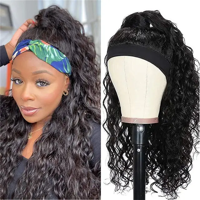 Human Hair Mechanism Headgear Ice Silk Headgear Small Volume Black - Shop at LoveMi