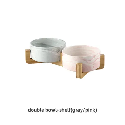 Ceramic Cat BowlCat Food BowlCat Food Rice BowlPet BowlDog BowlDog BowlWater BowlDog Food BowlPet Supplies Pink Grey Double - Shop at LoveMi