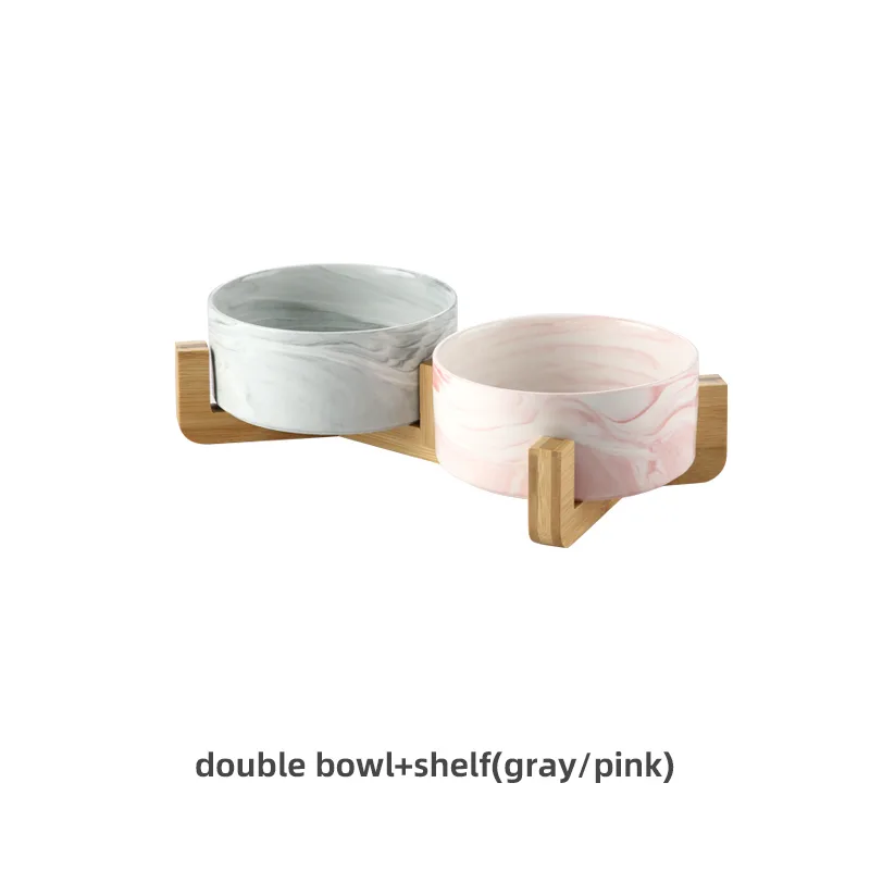 Ceramic Cat BowlCat Food BowlCat Food Rice BowlPet BowlDog BowlDog BowlWater BowlDog Food BowlPet Supplies Pink Grey Double - Shop at LoveMi