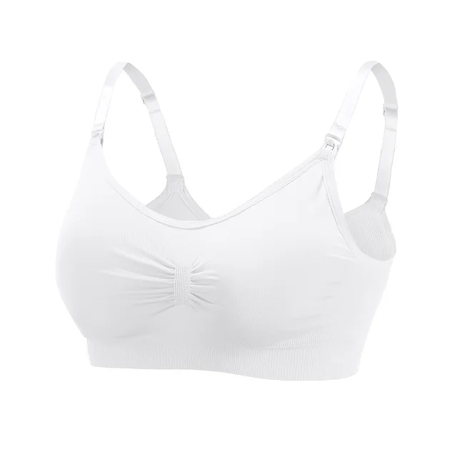 Spot Pregnant Women Without Underwire Nursing Bra White - Shop at LoveMi