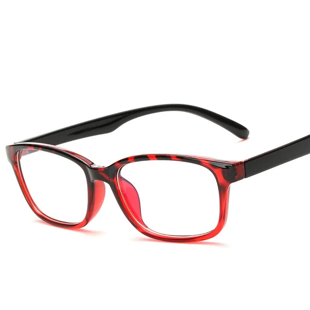 Anti Radiation Glasses For Men And Women Wine Red Frame Transparent - Shop at LoveMi
