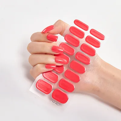 Pure Color 16 Nail Stickers Cs0027 - Shop at LoveMi