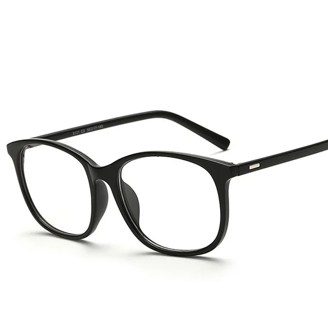 Flat Glasses Retro Student Glasses Frame Unisex Large Frame Flat Lens Sand Black Frame - Shop at LoveMi