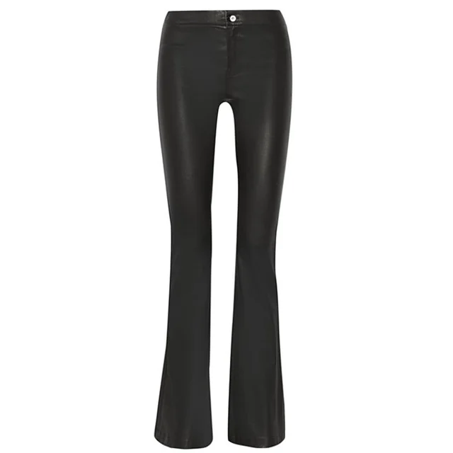 Classic Retro Women's Trousers European And American Style High Waist Slim Flared Pants Black - Shop at LoveMi
