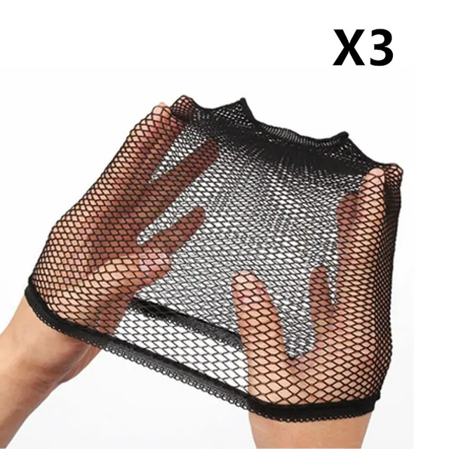 Wig ladies European and American Hairnet High Elastic Lace Hairnet 3Pcs - Shop at LoveMi