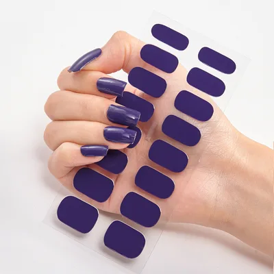 Pure Color 16 Nail Stickers 10 Color - Shop at LoveMi