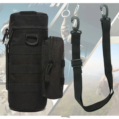 Outdoor Tactical Water Bottle Bag Military Fan Camouflage Outdoor Travel Hiking Climbing Accessory Bag Water Bag And Rope - Shop at LoveMi