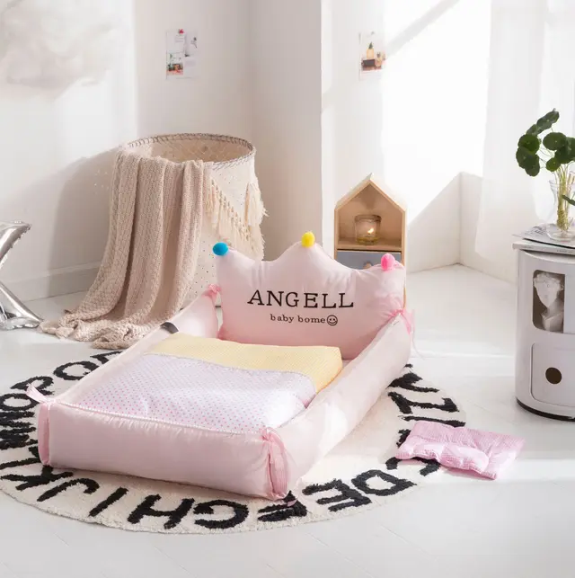 Portable Crib Middle Bed Neonatal Uterine Bionic Crib Detachable And Washable Adjustable Nursing Crib Pink - Shop at LoveMi