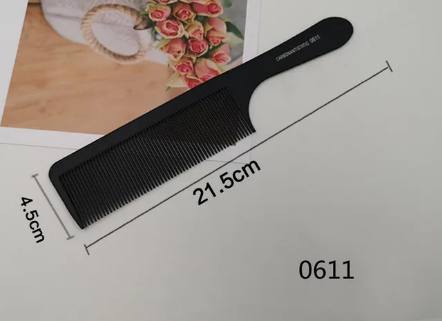 Hairdressing Comb Plastic Hair Comb Steel Needle Iron Tip Tail Comb Black Professional Pick Comb - Shop at LoveMi