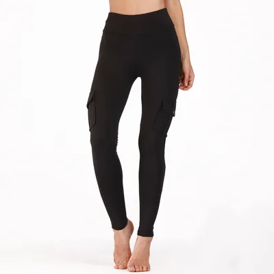Net Red Pocket Fitness Pants Women Stretch Tight Sexy Sports Pants Black - Shop at LoveMi