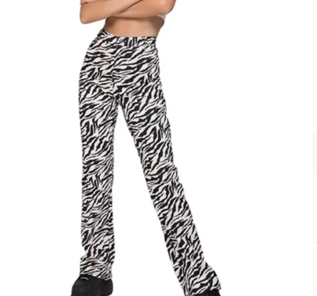 Striped Printed Casual Pants White - Shop at LoveMi