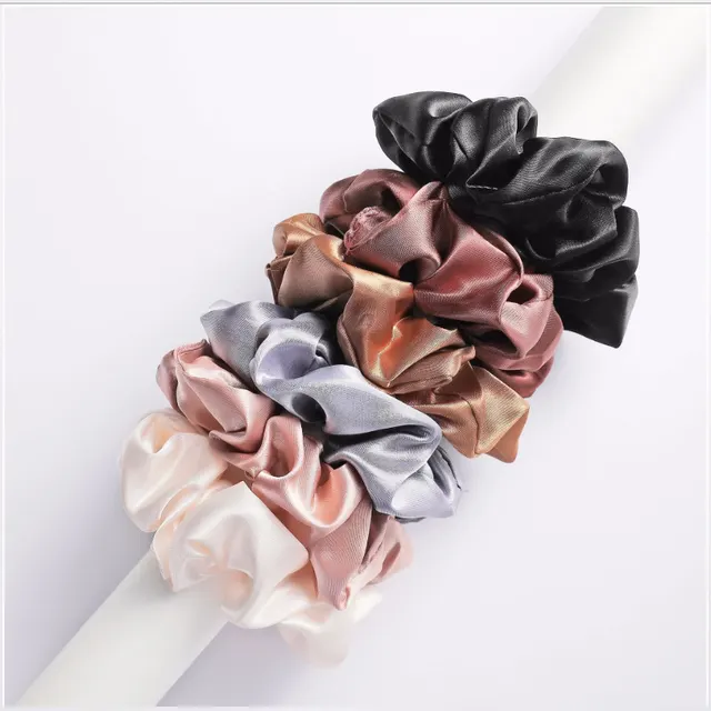 European And American Cloth Circle Head Rope Pure Color Headdress Hair Rope Suit 6Pc - Shop at LoveMi