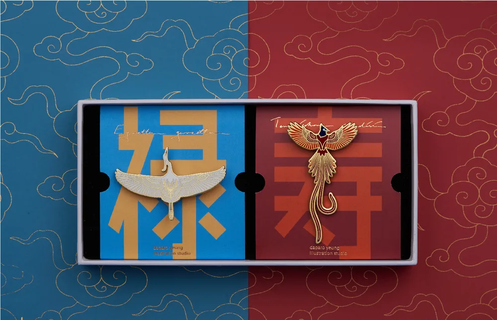 Daparo egret designer''s original brooch, creative badge, for further education, promotion and fortune, Queen''s Day gift