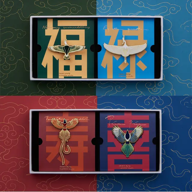 Daparo egret designer''s original brooch, creative badge, for further education, promotion and fortune, Queen''s Day gift - Shop at LoveMi