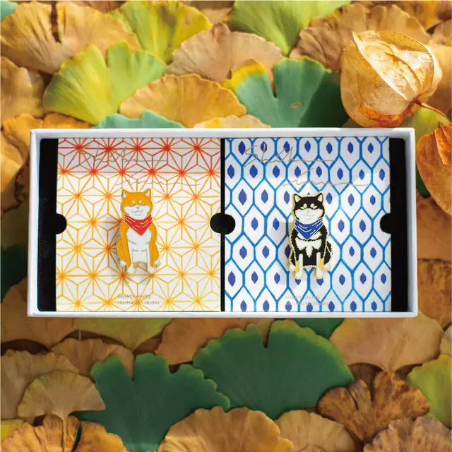 Cute Pet Shiba Inu Designer Original Brooch Badge Yellow And Black - Shop at LoveMi