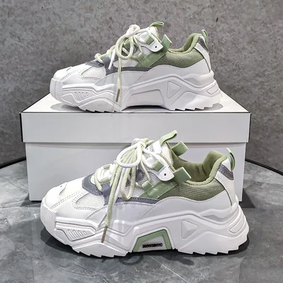 Casual Shoes Breathable Mesh Sneakers Green - Shop at LoveMi