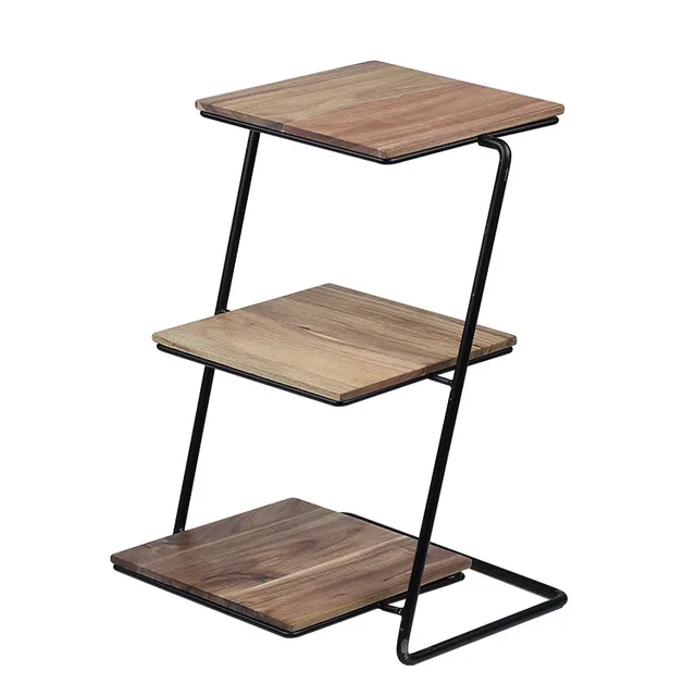 Cake Stand Multi Layer Fruit Dessert Display Stand Three Layers Of Acacia Wood - Shop at LoveMi