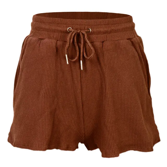 Europe And The United States Autumn And Winter Women'S Cross Border Casual Fashion Shorts Sports Running Fitness Shorts Women Brown - Shop at LoveMi