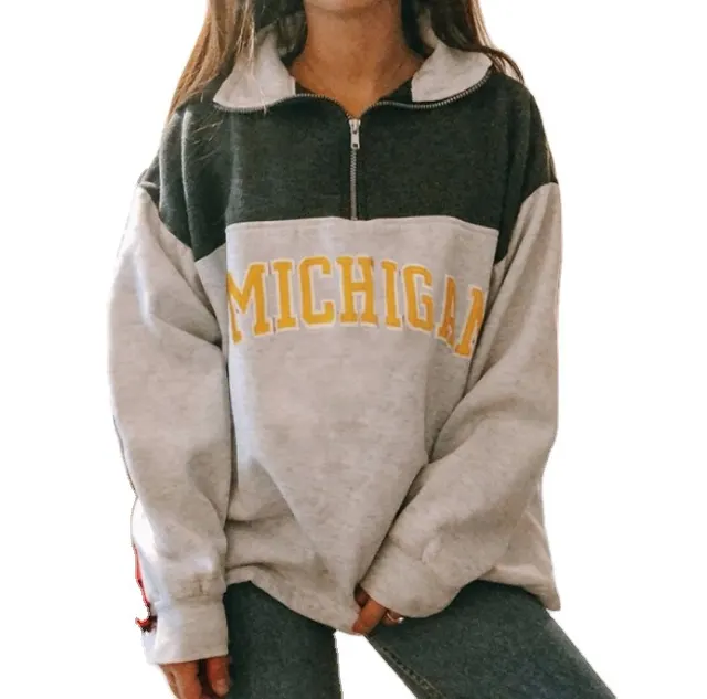 Fashion Lapel Printed Long Sleeved Blouse Sweater Women Green Letters - Shop at LoveMi
