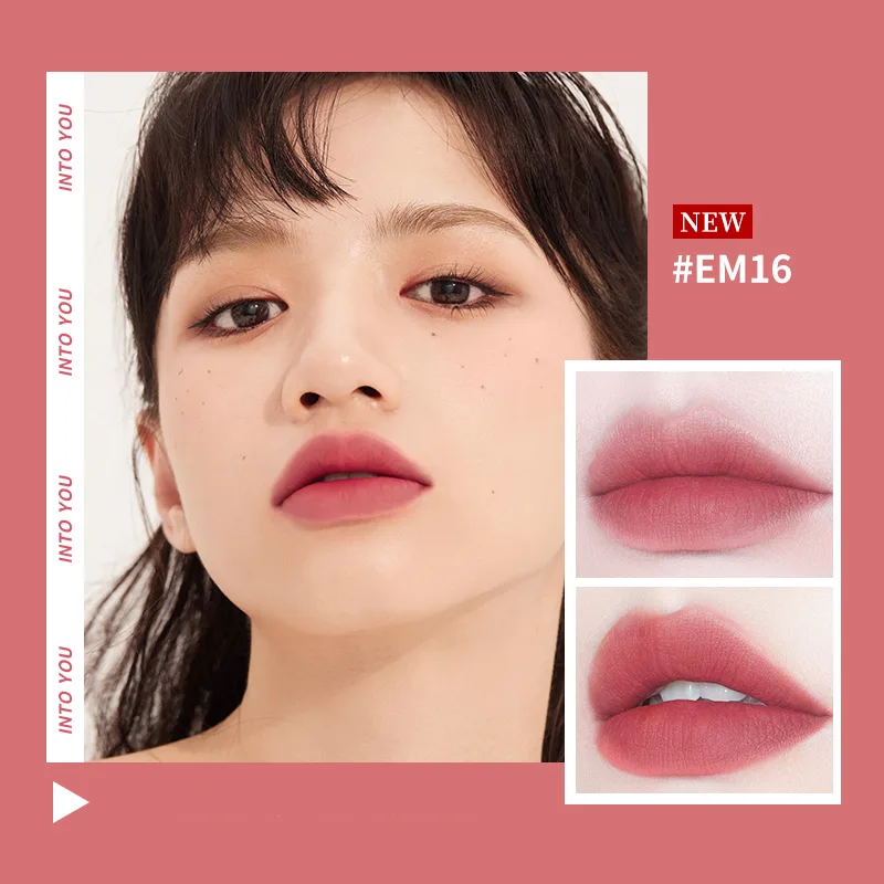 Velvet Matte Lip Gloss Long Lasting Waterproof Liquid Dual-Use Nude Natural Make-Up - Em16