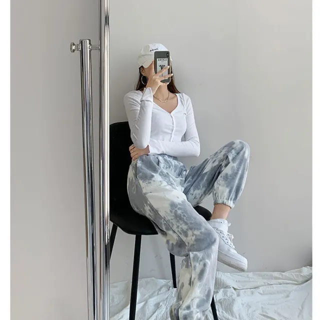 Casual Leggings Trousers Spring And Autumn Elastic Waist Trousers Gray - Shop at LoveMi