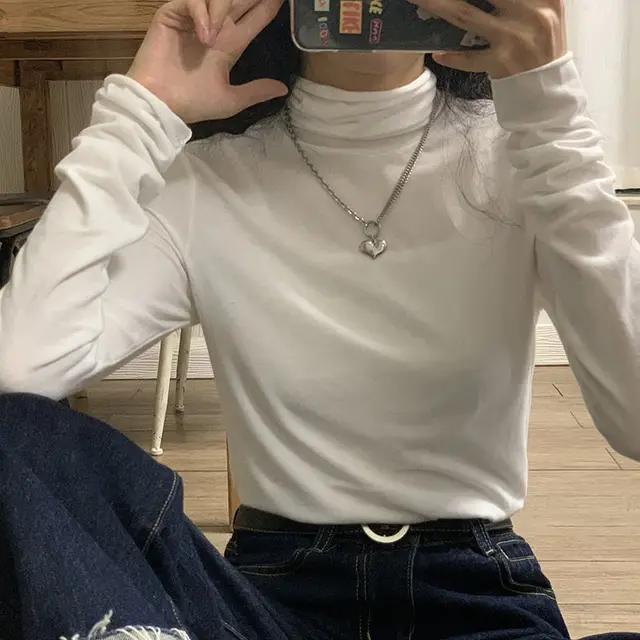 Casual Leggings Trousers Spring And Autumn Elastic Waist Trousers White High Collar - Shop at LoveMi