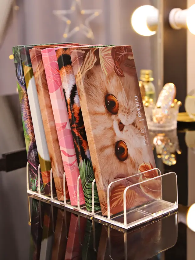 Eyeshadow Tray Storage Box Powder Cake Drawer Compartment Transparent Plastic Desktop Makeup Blush Cosmetics Storage Shelf - Shop at LoveMi
