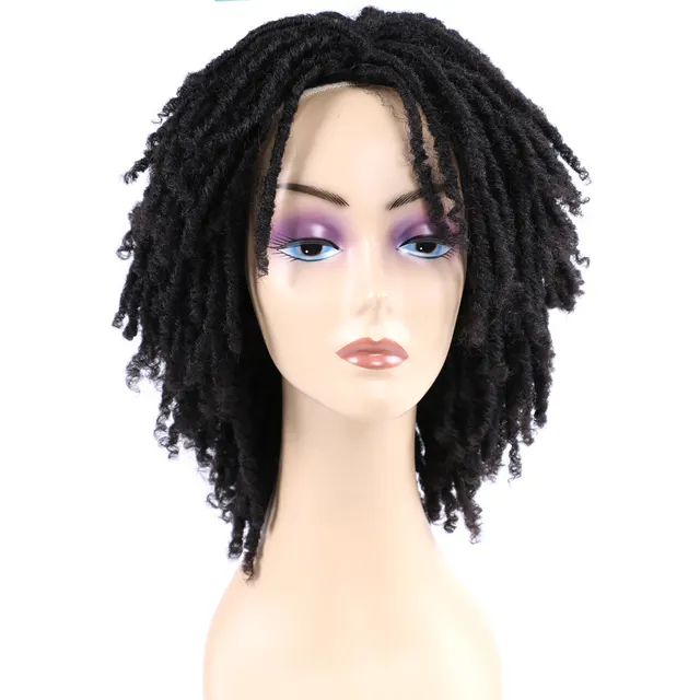 Dirty Braid Wig With Chemical Fiber Headgear Black - Shop at LoveMi