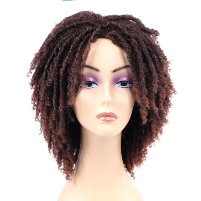 Dirty Braid Wig With Chemical Fiber Headgear Brown - Shop at LoveMi