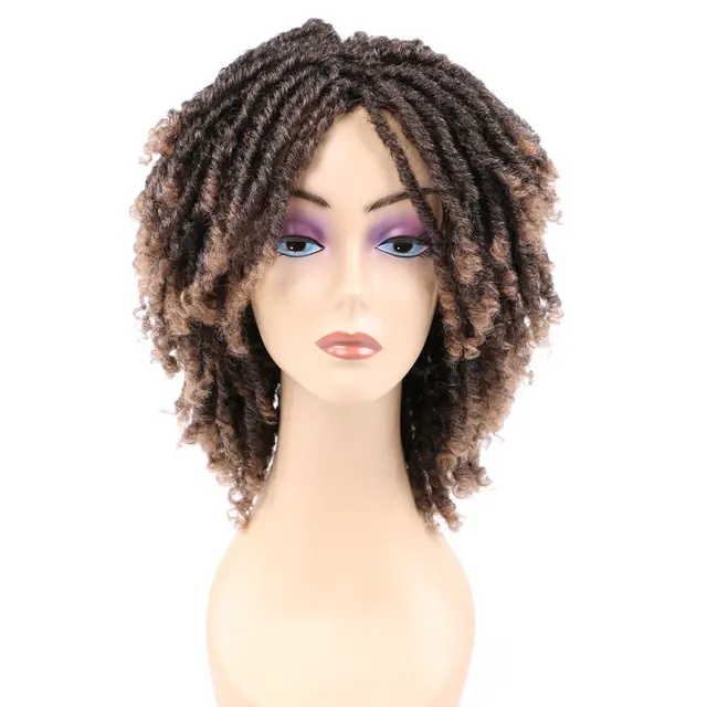 Dirty Braid Wig With Chemical Fiber Headgear Light Yellow - Shop at LoveMi