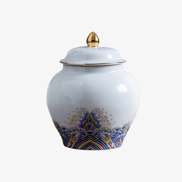 Household Round Cans For Tea Storage, Sealed Pots, Ceramic Tea Pots, Storage Pots, One Can For Multiple Purposes White - Shop at LoveMi