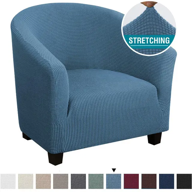 Four Seasons Universal Chair Cover Single Sofa All inclusive Stretch Chair Cover Restaurant Dust Blue - Shop at LoveMi