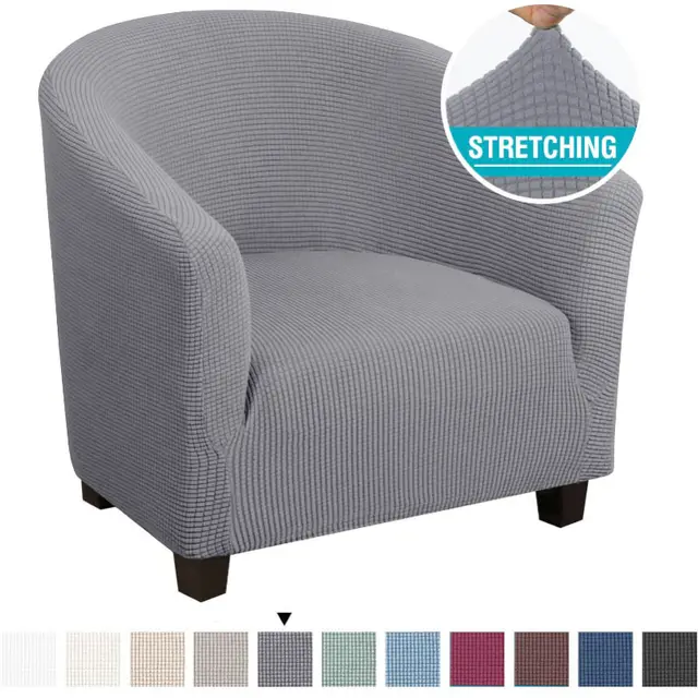 Four Seasons Universal Chair Cover Single Sofa All inclusive Stretch Chair Cover Restaurant Light Gray - Shop at LoveMi