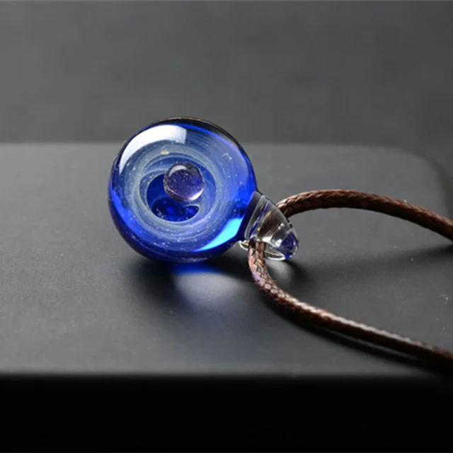 Small Codmic Crystal Necklace Glass Beads Cosmic Planet A00A - Shop at LoveMi