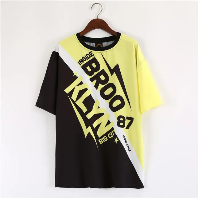 Trendy Simple Stitching Ladies Short Sleeves Yellow - Shop at LoveMi