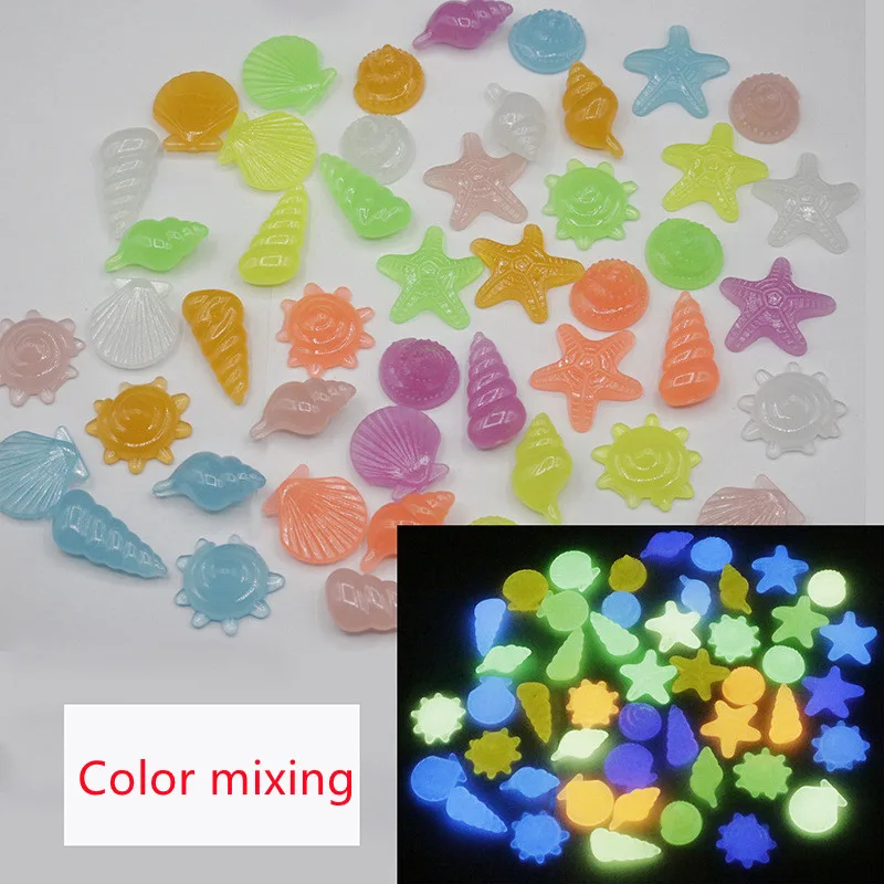 Garden aquarium aquarium luminous stone Artificial fluorite fluorescent luminous pebbles Color Mixing - Shop at LoveMi