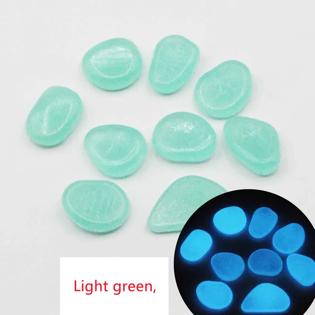 Garden aquarium aquarium luminous stone Artificial fluorite fluorescent luminous pebbles Light Green - Shop at LoveMi
