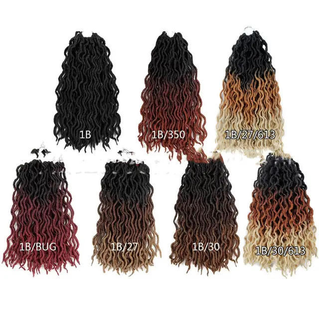 Ombre Curly Crochet Hair Synthetic Braiding Hair Extensions 1B 350Style - Shop at LoveMi