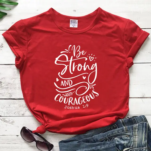 Be Strong And Courageous Joshua European And American Women'S Tops 10 Color - Shop at LoveMi