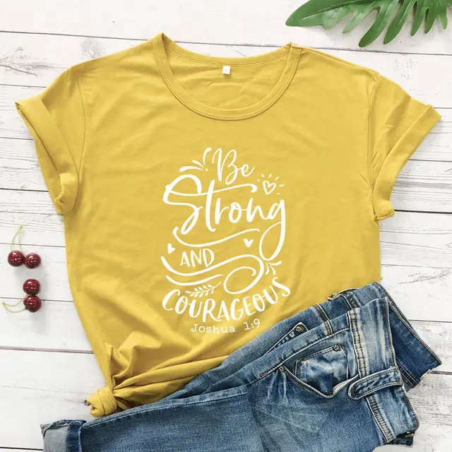 Be Strong And Courageous Joshua European And American Women'S Tops 17 Color - Shop at LoveMi