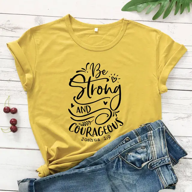 Be Strong And Courageous Joshua European And American Women'S Tops 18 Color - Shop at LoveMi