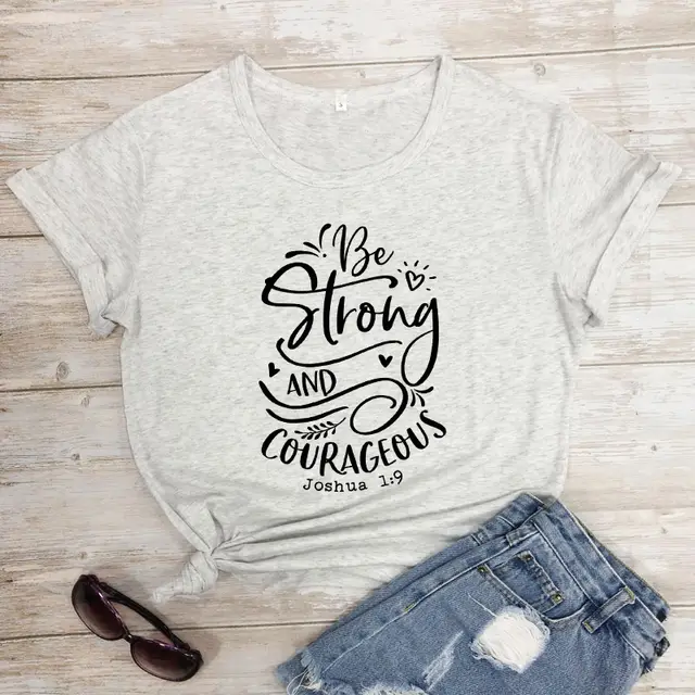 Be Strong And Courageous Joshua European And American Women'S Tops 19 Color - Shop at LoveMi
