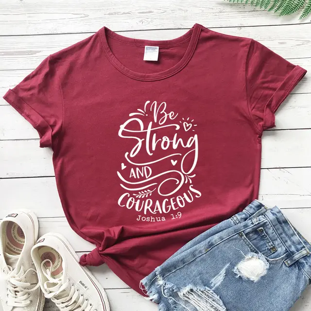 Be Strong And Courageous Joshua European And American Women'S Tops 5 Color - Shop at LoveMi